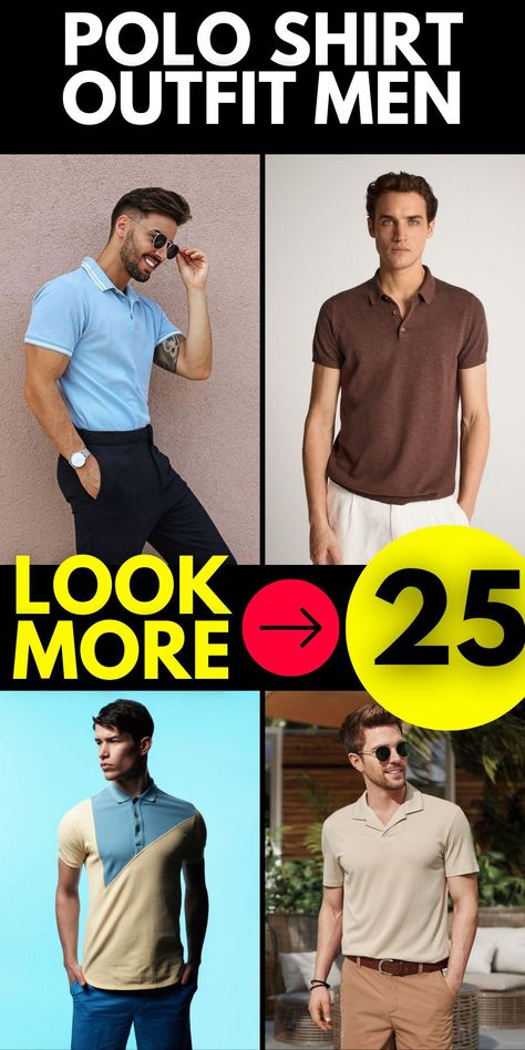 Embrace the 90s trend with a vintage-inspired polo shirt outfit men will love. Choose a polo shirt in a retro design graphics, such as geometric shapes or abstract patterns, paired with loose-fitting jeans for a relaxed and laid-back look. Add a touch of nostalgia with Adidas sneakers and a baseball cap for a casual yet stylish ensemble. Polo Khaki Outfit Men, Polo Shirt Outfit Men Casual, Cap Style Men, Khaki Outfit Men, Polo Outfit Ideas, Polo Shirt Outfit, Polo Shirt Outfit Men, Lean Physique, Khakis Outfit