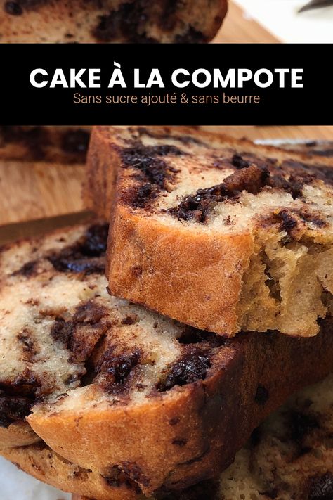 Recette healthy de gâteau à la compote de pomme et aux pépites de chocolat Patisserie Healthy, Cake Sucre, Dessert Ig Bas, Dessert Leger, Dessert Light, Biscuits Diététiques, Cake Light, Dessert Healthy, Bolo Fit