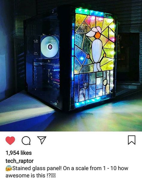 I love the love this piece gets! Traditional leaded stained glass in a new context still spreading virally via the tech world... #stainedglass #stainedglassart #glassart #atainesglasspanel #technology #tech #pcmasterace #pcgaming #gamer #gaming #pc #pcsetup #pcgamingmasterrace #pcmr #instatech #gamerpc #techart #art #pcgaming #pcgamingsetup #gamingsetup #gamingsetups #viral #lightart #led #ledlights #graphic #glow #leadedglass Tech World, Pc Gaming Setup, Tech Art, Gold Leaf Art, Pc Setup, Leaded Glass, Leaf Art, Stained Glass Art, Light Art