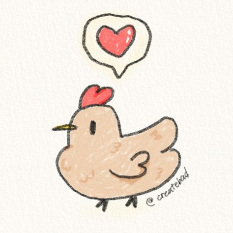 A Stardew Chicken drawn in the artist's style. Stardew Valley Sketch, Stardew Valley Drawings Easy, Stardew Valley Doodles, Stardew Valley Drawings, Stardew Chicken, Stardew Valley Chicken, Lil Doodles, Friends Playing, Cute Easy Doodles