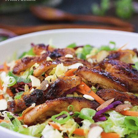 Paleo Asian Chicken, Chicken Cabbage Salad, Whole 30 Salads, Paleo Chicken Salad, Whole30 Chicken Salad, Asian Chicken Salad, Chicken Cabbage, Sesame Ginger Dressing, Keto Salads