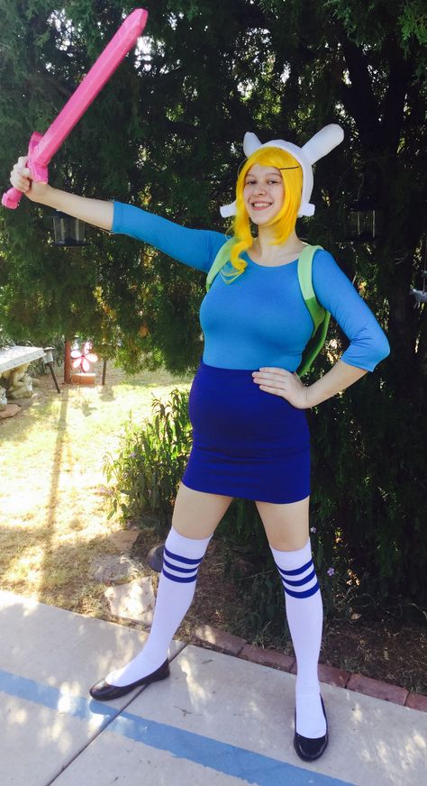 Fionna from Adventure Time! Fionna Costume, Cosplay Photography, White Tights, Cosplay Makeup, Art Refs, Adventure Time, Over Knee Boot, Knee Boots, Tights