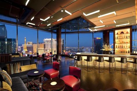 6 Best Views in Las Vegas Unique Bars, Las Vegas Bars, Vegas Bars, Best Cocktail Bars, Tea Lounge, Singapore Sling, Best Rooftop Bars, Sky Bar, Vegas Vacation