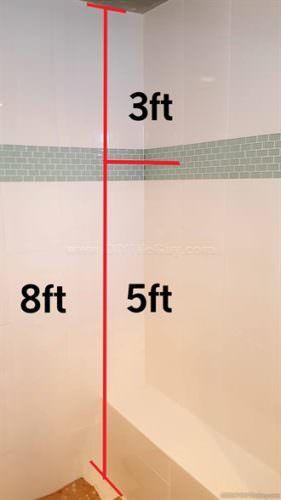 Tile Layout and the Golden Ratio 1.618:1 | DIYTileGuy Golden Ratio Design Interior, Shower With Accent Tile Stripe, Adu Bathroom, Shower Layout, Vertical Tile, Attic Shower, Shower Accent Tile, Subway Tile Showers, Shower Conversion