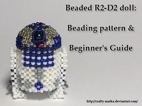 Seed Bead Art, Miyuki Beads Pattern, Seed Bead Crafts, Pony Bead Patterns, 3d Figures, Seed Bead Patterns, R2 D2, Beaded Animals, Beaded Ornaments