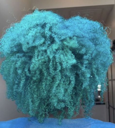 #dyednaturalhair #curlyhairideas Blue Curly Hair, Blue Afro, Natural Hair Extensions, Dyed Natural Hair, Hair Inspo Color, Dream Hair, Blue Hair, Dyed Hair, Hair Inspo