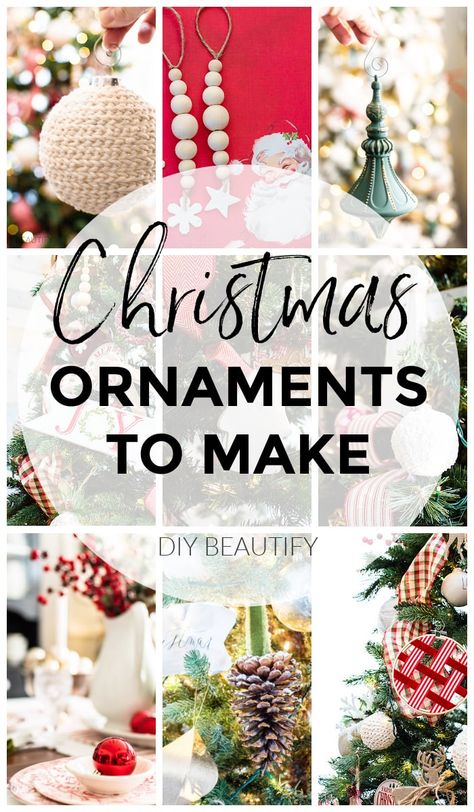 Some of my favorite and easy DIY Christmas ornaments as well as unique ways to display them in your home for the holidays! See them all at diybeautify.com #diy #christmas #ornaments Easy Diy Ornaments For Kids, Clear Glass Ornament Ideas, Diy Ornaments For Kids, Easy Diy Ornaments, Glass Ornament Ideas, Christmas Ornaments Easy, Ornaments For Kids, Decorating 101, Diy Christmas Ornaments Easy