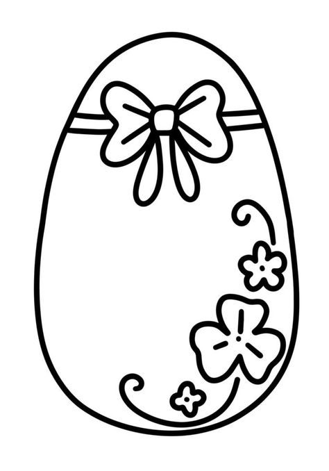 Easter egg in contour outline style Easter Egg, Easter Eggs, Vector Free, Egg, Easter, Clip Art