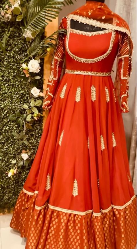 Hand and machine embroidered anarkali suit for the special occassion Anarkali Suits With Plazo, Anarkali Dress Neck Designs, Outfit From Scratch Ideas, Outfit From Scratch, Designer Dresses Elegant, Long Blouse Designs, Long Gown Design, Lehenga Designs Simple, Embroidered Anarkali