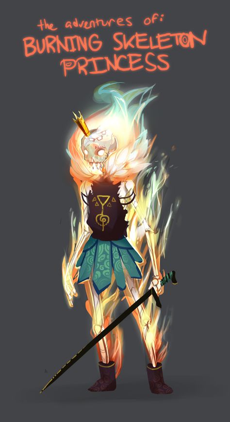 Burning skeleton princess = great hero name. River Of Commerce, Skeleton Princess, Burning Skeleton, Skeleton Character, Polite Society, Demi Human, Cool Poses, Best Artist, Artist Names