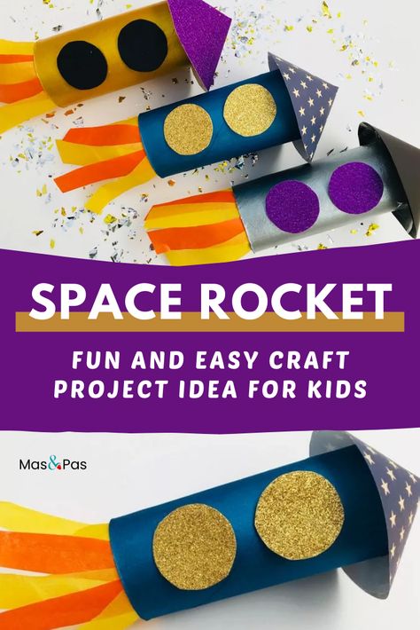 Your kids will love making these space ship rockets as a fun and easy creative craft project. You only need a few materials and some toilet paper rolls to create these cool rockets! #kidscrafts #craftsforkids #spaceships #spacerockets #easycraftideas Rocket Craft For Kids, Rocket Craft, Diy Paper Art, Rocket Space, Diy Girls, Thanksgiving 2020, Space Craft, Toilet Paper Rolls, Toilet Paper Roll Crafts