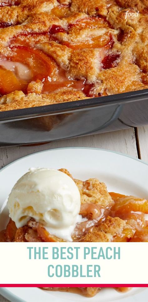 Best Peach Cobbler Recipe, Quick Peach Cobbler, The Best Peach Cobbler, Good Peach Cobbler Recipe, Best Peach Cobbler, Southern Peach Cobbler, Ice Cream Maker Recipes, Peach Cobbler Recipe, Cobbler Recipe