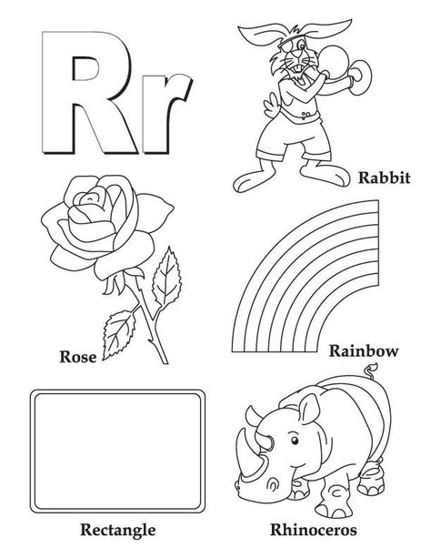 Letter R Coloring Page, R Coloring Pages, Alphabet Colouring, Letter A Coloring Pages, Coloring Letters, The Letter R, Abc Coloring Pages, Abc Coloring, Alphabet Crafts