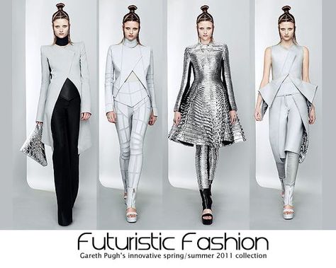 Futuristic Fashion Women, Futuristic Dress, Futuristic Outfits, Futuristic Costume, Space Fashion, Cyberpunk Fashion, Gareth Pugh, Futuristic Fashion, Tech Fashion