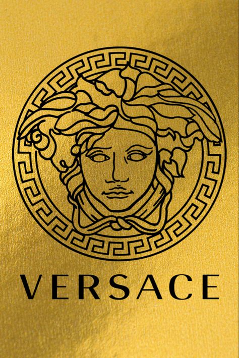 Versace Wallpaper Gold, Versace Logo Art, Versace Logo Design Gold, Versace Wallpaper Iphone, Versace Logo Wallpapers, Gold Versace Wallpaper, Versace Vintage, Versace Wallpaper, Logo Wallpaper Hd