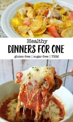 Healthy Dinners For One, Dinners For One, Healthy Dinner For One, College Recipes, Single Serve Meals, Easy Meals For One, Bariatric Food, Trim Healthy Mama Recipes, Small Portions