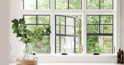 Elevate Casement Window | Marvin Window Casement, Fiberglass Windows, Casement Window, Door Inspiration, Garage Interior, Fiberglass Door, Connected Home, Aluminium Windows, Wood Interior