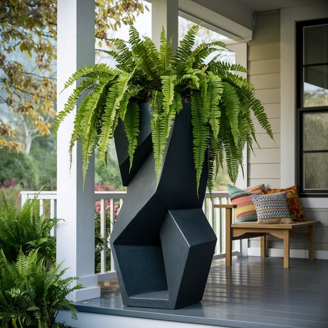 Flower Pot Designs, Front Yard Curb Appeal, Art Deco Style Interior, Tall Planter Ideas, Luxury Patio Furniture, Front Yards Curb Appeal, Gate Wall Design, Best Front Doors, Concrete Plant Pots