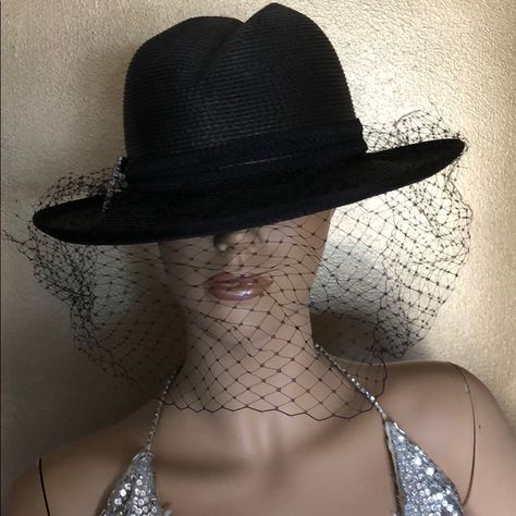 Akubra Hats, Unique Hats, Mesh Netting, Mesh Hat, Fantasy Costumes, Italy Vacation, Black Hat, Kentucky Derby, Girls Fashion