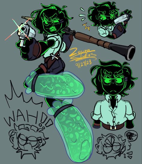 Lab Oc Art, Toy Oc Art, Toxic Character Design, Slime Oc Male, Cool Character Design Ideas, Evil Smile Drawing, Toxic Character, Evil Poses Drawing Reference, Glitch Oc