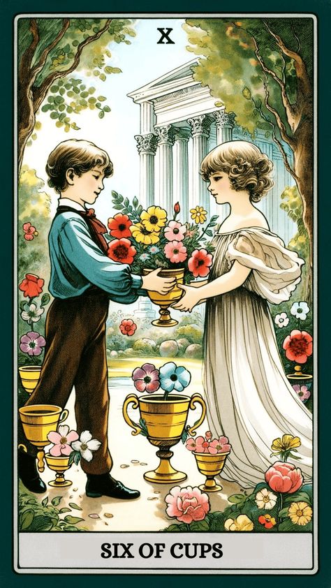 Six Of Cups Tarot Meaning, Two Of Cups Tarot Meaning, 6 Of Cups Tarot Meaning, 6 Of Cups Tarot, 2 Of Cups Tarot, Six Of Cups Tarot, Two Of Cups Tarot Card, Two Of Cups Tarot, Six Of Cups