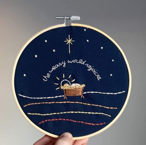 Christmas Embroidery Nativity, Advent Embroidery, Embroidery Nativity, Bible Embroidery, Embroidered Nativity, Nativity Embroidery, Xmas Embroidery, Embroidered Christmas Ornaments, Embroidery Ornaments