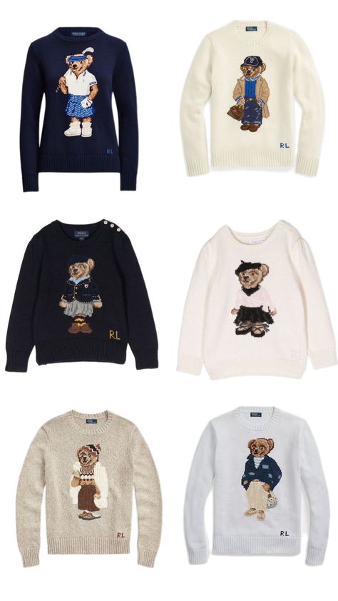 polo bear pullovers Polo Sweater Outfit, Chef Dress, Polo Ralph Lauren Outfits, Polo Bear Ralph Lauren, December Outfits, Nyc Fits, Ralph Lauren Pullover, Future Clothes, Bear Outfits