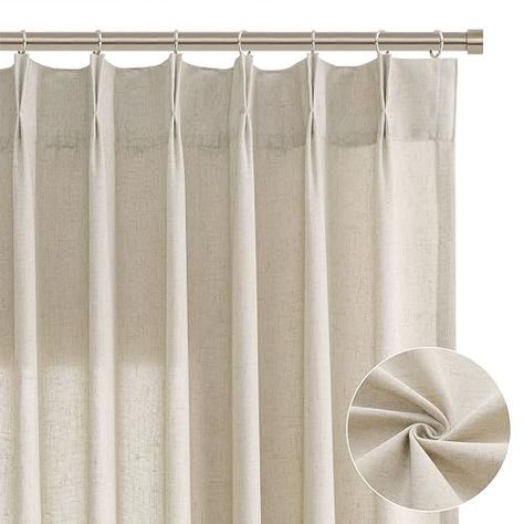 108 Inch Curtains, Patio Sliding Door, Pinch Pleat Drapes, Semi Sheer Curtains, Pinch Pleat Drape, Pleated Drapes, Pinch Pleat Curtains, Large Window, Curtains For Living Room