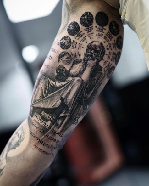 Socrates Tattoo, Socrates, Skull Tattoo, Tattoos