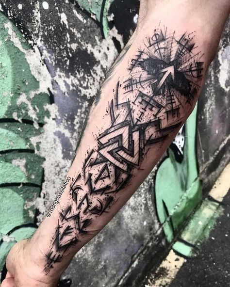 Nordic Arm Tattoo For Men, Norse Forearm Tattoo, Viking Arm Band Tattoos For Men, Upper Arm Band Tattoos For Men, Nordic Tattoo Men, Traditional Bicep Tattoo, Viking Sleeve Tattoo For Men, Mens Half Sleeve Tattoo Forearm, Nordic Arm Tattoo