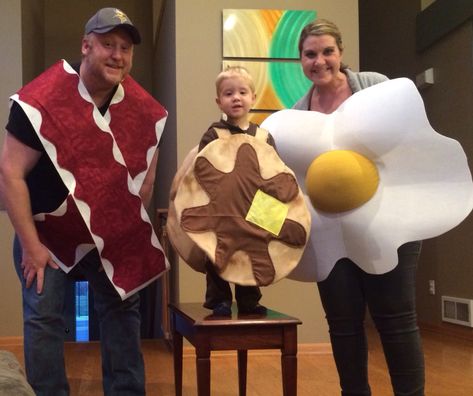 Bacon, eggs, and pancake Halloween costumes Pancake Halloween Costume, Pancake Costume, Bacon Costume, Kids Pancakes, School Costume, Egg Coffee, Bacon Eggs, Baby Costume, Halloween 2022