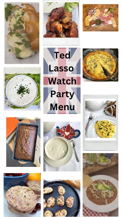 Ted Lasso Recipe, Ted Lasso Food, Ted Lasso Party Ideas, Ted Lasso Party, Watch Party Food, Party Menu, Watch Party, Food For A Crowd, Party Food