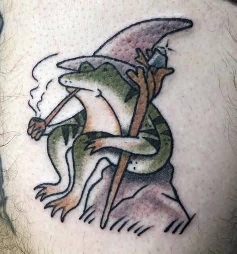 Magic Frog Tattoo, Old School Frog Tattoo, Frog Wizard Tattoo, Bullfrog Tattoo, Wizard Frog Tattoo, Traditional Wizard Tattoo, Frog Flash Tattoo, Traditional Frog Tattoo, Frogs Tattoo