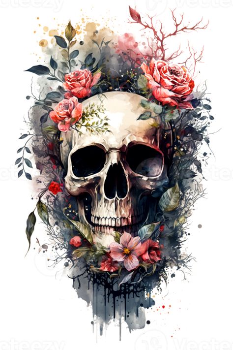 Oil Painting For Beginners, Diamond Picture, Art & Craft Kit, Skull Artwork, Head Shots, Skull Wallpaper, Skulls And Roses, Floral Skull, Flower Skull