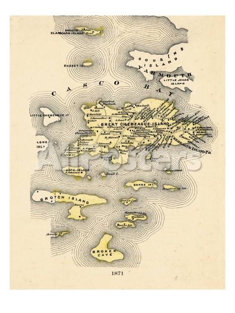 1871, Great Chebeague Island, Maine, United States Education Giclee Print - 46 x 61 cm Poster Education, Education Poster Design, Poster Creative, Giclee Painting, Winter 22, Education Poster, The Pearl, Art Education, High Quality Art Prints