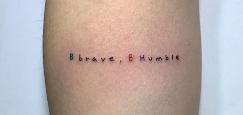 #tattoo #tattooart #baekhyun #byunbaekhyun #exo #exotattoo #cool #kpop Be Humble Tattoo, Humble Tattoo, Brave Tattoo, Barcode Tattoo, Be Brave Tattoo, Kpop Tattoos, Solid Black Tattoo, Couple Tattoos Unique, L Tattoo