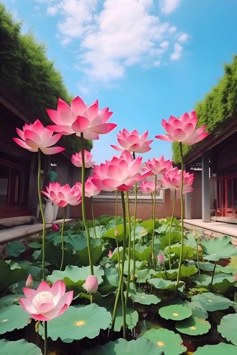 Lotus Flower Aesthetic, Lotus Flower Garden, Lotus Flower Pictures, Indoor Water Garden, Lotus Flower Art, Beautiful Flowers Images, Flowers Photography Wallpaper, Nothing But Flowers, Flower Therapy