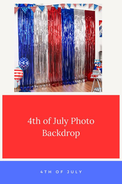 4th Of July Backdrop Photo Shoot, American Flag Backdrop, Fourth Of July Tye Dye, Patriotic Backdrop, 4th Of July Photo Booth, Red White And Blue Fringe Backdrop, Fringe Curtains, Usa Party, 4th Of July Photos