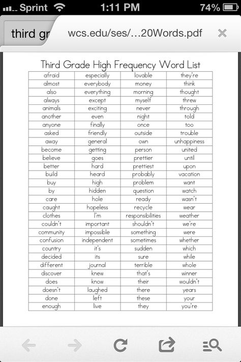 3rd grade sight words- divide these out over the school year for word work hw and centers 3rd Grade High Frequency Word List, Reading Beginners, 3rd Grade Sight Words, 3rd Grade Spelling Words, High Frequency Word List, 3rd Grade Spelling, Third Grade Sight Words, 3rd Grade Words, Sight Word List