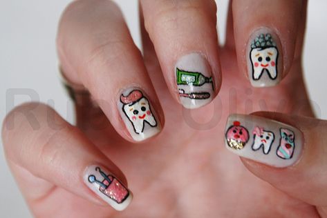 dentist! Tumblr Nail Art, Hygiene School, Kedokteran Gigi, Dental Hygiene School, Dental Fun, Dental Life, Dental Art, Dental Humor, Dental Hygienist