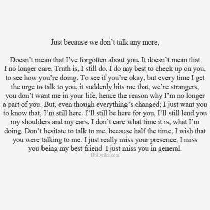 I miss him.  We really weren't  meant to be together, but I still miss him.  :( He Was My Best Friend Quotes, Best Friend Heartbreak, Ex Best Friend Quotes, People Change Quotes, Citation Force, Miss My Best Friend, Quotes About Change, Ex Best Friend, Now Quotes