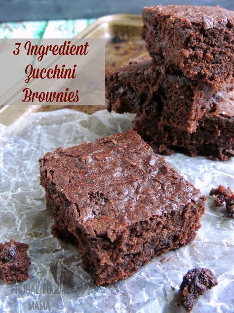 3 Ingredient Zucchini Brownies via thefrugalfoodiemama.com- these incredibly moist brownies are so easy to make, plus bonus hidden veggies! 31 Daily, Zucchini Brownies, Recipe Roundup, Brownie Mix, Three Ingredient, Top Recipes, 3 Ingredient, Brownie Recipes, Sweets Treats