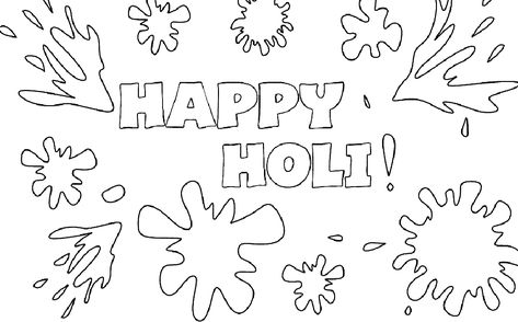 Happy Holi Pictures With Quotes And Drawing/colouring Free Download Happy Holi Drawing, Holi Drawing Ideas, Holi Pics, Holi Drawing, Happy Holi Picture, Holi Wishes Images, Holi Pictures, Eyes Clipart, Happy Holi Wishes