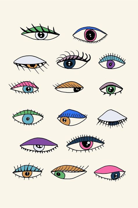 Eyes Printable, Picsart Stickers, Abstract Eyes, Eyes Poster, Funny Eyes, Easy Eye Drawing, Eye Drawings, Eye Balls, Tshirt Drawing