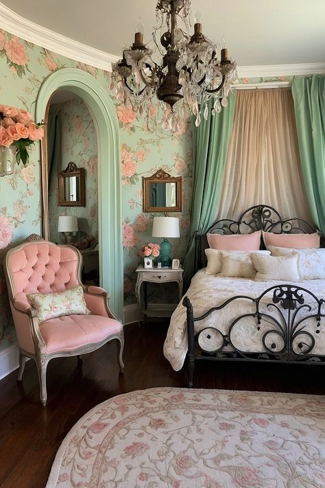 Colors In Bedroom, Grown Up Woman, Pastel Core, Shabby Chic Decor Bedroom, Pink Room Decor, Vintage Room Decor, Bedroom Seating, Bedroom Design Ideas, Woman Bedroom