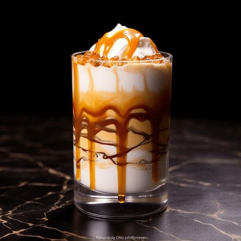 The Salted Caramel White Russian is a rich, creamy, and sweet cocktail with a hint of saltiness. The caramel and cream give it a smooth, velvety texture, while the vodka provides a subtle kick. The coffee liqueur adds depth and complexity to the flavor profile. Cocktails Pina Colada, Salted Caramel White Russian, Porto Flip, Caramel White Russian, Nutty Irishman, Salted Caramel Vodka, White Russian Recipes, Sweet Cocktail, Ramos Gin Fizz