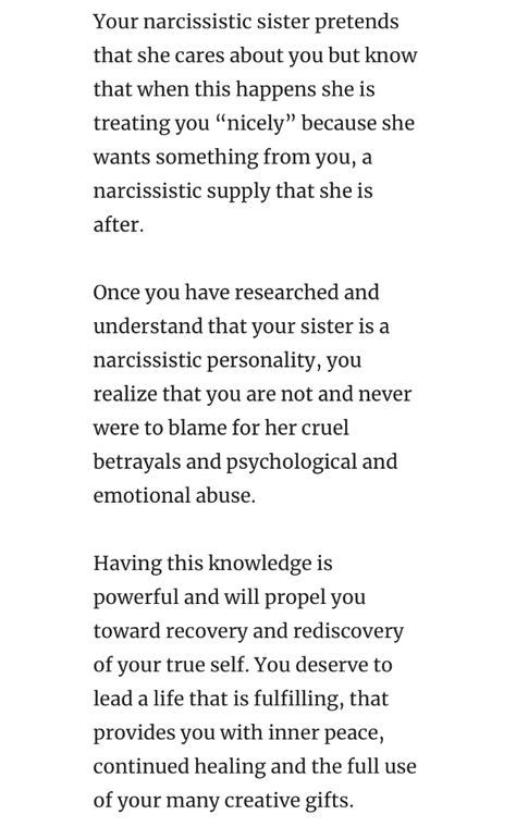 When Your Sister Betrays You, Narc Sister, Narcissistic Behavior Sister, Toxic Siblings Sisters, Family Betrayal Quotes Sisters, Narcissistic Sister Quotes, Narcissistic Sisters, Narcissistic Sibling Sisters, Toxic Sister Quotes