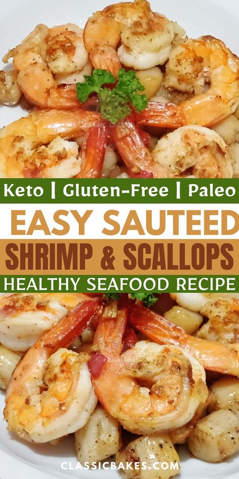 Recipes With Shrimp And Scallops, Shrimp Scallop Recipes Healthy, Healthy Shrimp And Scallop Recipes, Shrimp And Bay Scallop Recipes, Bay Scallops And Shrimp Recipes, Scallops Shrimp Recipe Dinners, Scallop Shrimp Pasta, Sauteed Shrimp And Scallops, Shrimp Scallops Recipes