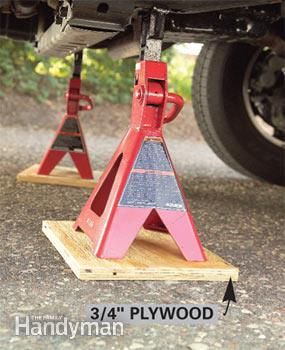 Diy Car Ramps, Floor Jacks, Car Jacks, Car Ramps, The Family Handyman, Floor Jack, Car Jack, Jack Stands, Car Projects