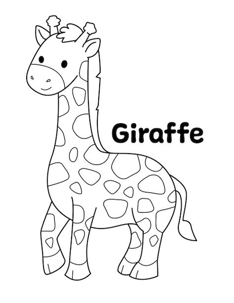 Zoo Animal Giraffe Coloring Page Giraffe Coloring Pages Free Printable, Pikachu Coloring, Giraffe Printable, Coloring Pages Activities, Glow Worms, Sketch Nature, Zoo Coloring Pages, Zoo Animal Coloring Pages, Giraffe Coloring Pages